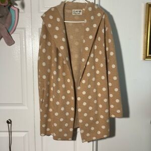 Anthropologie Field flower Dottie wool open front coat with pockets. Size XL